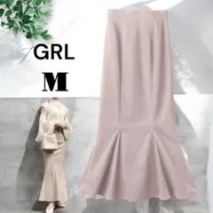 グレイル [M] ハイウエストマーメイドツイルスカート ベージュ くすみカラー