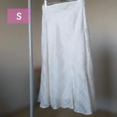 Honeys シアーチェックスカート S ホワイト