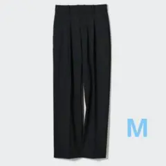 ユニクロ　UNIQLO タックワイドパンツ　ブラック　221-450639 Mのサムネイル