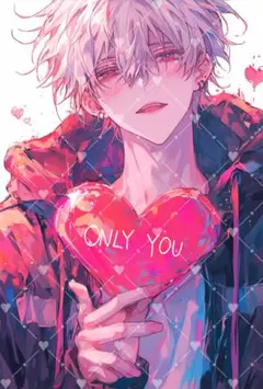 3412赤マウンテンパーカーONLY YOUステッカー