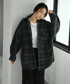 ビックチェック柄フランネルシャツ