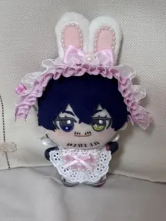 ヘッドドレス フリルドレス ぬい服 ちびぐるみ ピンク 猫耳 - メルカリ