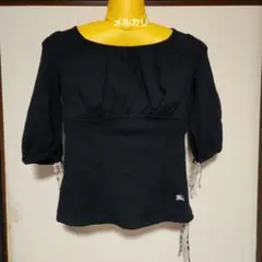 BURBERRY BLUE LABEL 7分袖カットソー ブラック