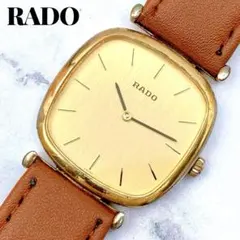 稼動品✨RADO ゴールド スクエア メンズ腕時計 手巻き時計 新品ベルトのサムネイル