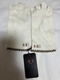 DAKS 指なし手袋 UVケア エジプト綿　ホワイトのサムネイル