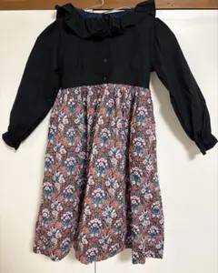 【極美品】Heart spring 手刺繍スモッキングワンピース 115cm