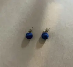 ciito ネイビー ボール型 ピアス