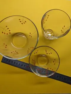 ★未使用★ガラス食器３点セット