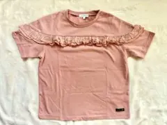 3can4on フリル付き半袖Tシャツ ピンク 130のサムネイル