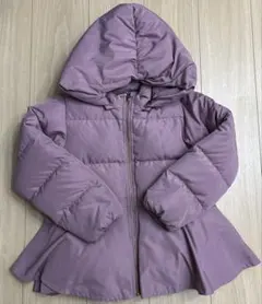 プティマイン　ピンクパープル　フード付きダウン　130センチ