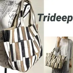 TRIDEEP モザイク 総柄 デザイン ショルダーバッグ