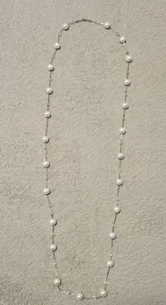 h*4様 パールネックレス+シルバーネックレスセット