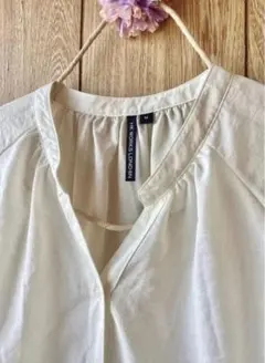 HK WORKS LONDON ブラウス スキッパーシャツ ナチュラル ベージュ