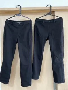 ユニクロ⭐︎クロップド ストレッチ レギンスパンツ L 黒 2本セット