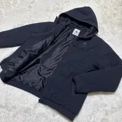 【美品】ルコックスポルティフ 中綿ジャケット L 黒 デサント製 フード付
