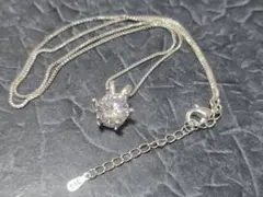925 シルバー 1 カラット モアサナイトペンダントネックレス