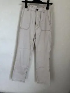 GRL ベージュ ストレートデニム XSサイズ