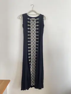 Emerald Motel ノースリーブ ロングワンピース エスニック刺繍