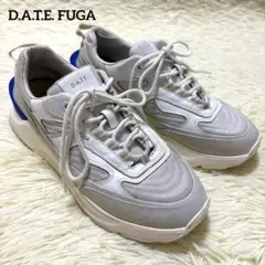 D.A.T.E. FUGA 厚底 ダッドスニーカー 白 レザー メッシュ 27のサムネイル