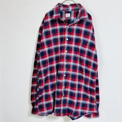 BACK NUMBER バックナンバー ネルシャツ XL チェック 赤 青 紺