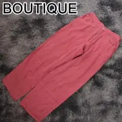 サイドゴム入り ワイドパンツ レディース ピンク XL（LL）