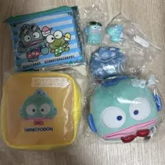 サンリオ　ハンギョドン　グッズ　ポーチ　ガチャガチャ　フェイスマスコット
