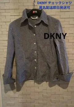 DKNY ギンガムチェック 長袖シャツ 4 綿 コットン100%のサムネイル