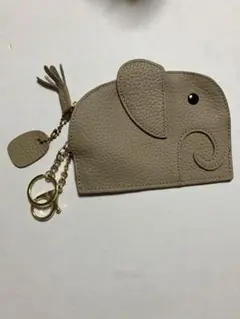 象デザイン ベージュ 小物入れゾウ