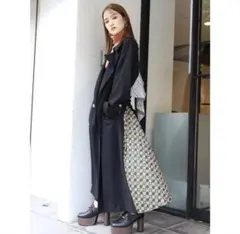 MURUA ムルーア　黒のダブルブレストトレンチコート