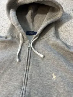 POLO グレー ジップアップパーカー　ポロラルフローレン
