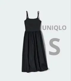 ユニクロ　コンビネーション　ブラキャミソールワンピース　ブラック　Ｓサイズ