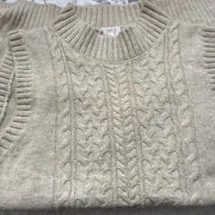 à aire ベージュ ニットベスト 38