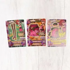 アイカツカード ミヤミリタリーコーデ　星宮りんご 3枚セット