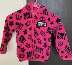 BABYDOLL フリースジャケット 110cm ピンク フリース パーカー