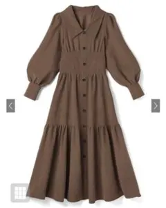 GRL ビッグカラーティアードロングワンピース