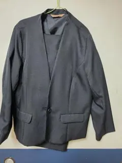 ダークグレー パンツスーツ 4L