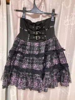 H jelly✨良品 ミニスカート ゴスロリ ロリータ 蜘蛛の巣 レース