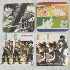 僕のヒーローアカデミア 爆豪勝己 緑谷出久 コースター トランプ 原画展 幼少期