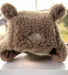 THE NORTH FACE 耳付きニット帽 ベージュ