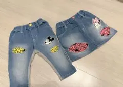 ベビードール ディズニー 兄弟 リンク デニム スカート 110 90