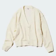 ユニクロ メッシュVネックショートカーディガン サイズL