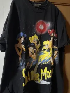 3686 セーラームーン シングルステッチ ビッグプリント アニメ Tシャツ 