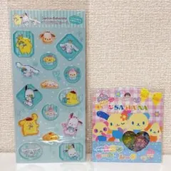 【正規品】サンリオ　すりガラス風シール　ウサハナ　おはじきシールフレーク