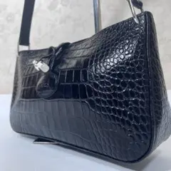 極美品/本革 ✨ロンシャン アクセサリーポーチ ロゾ クロコ型押し レザー