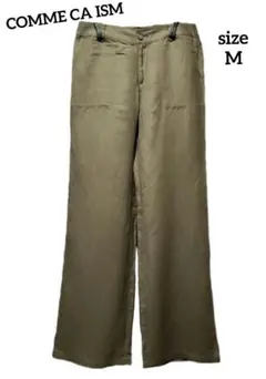 COMME CA ISM コムサイズム リネン混パンツ ストレートパンツ M