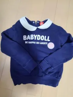 BABYDOLL ネイビー トレーナー 襟付き