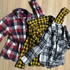 BREEZE 長袖チェックシャツ サイズ120まとめ売り3着