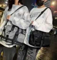 新品 多機能ショルダーバック ボディーバック 斜めがけバック 軽量 黒