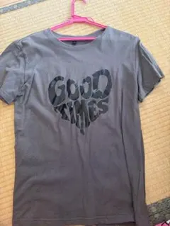 GOOD TIMES ロゴプリント 半袖Tシャツ グレー