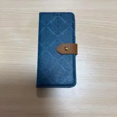 ダークブルー 手帳型ケース カードポケット付き